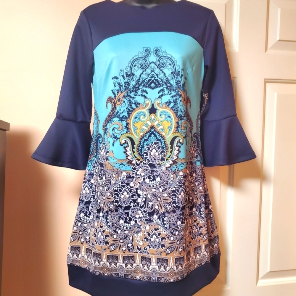 New York & Company Paisley Flare Dress NWT